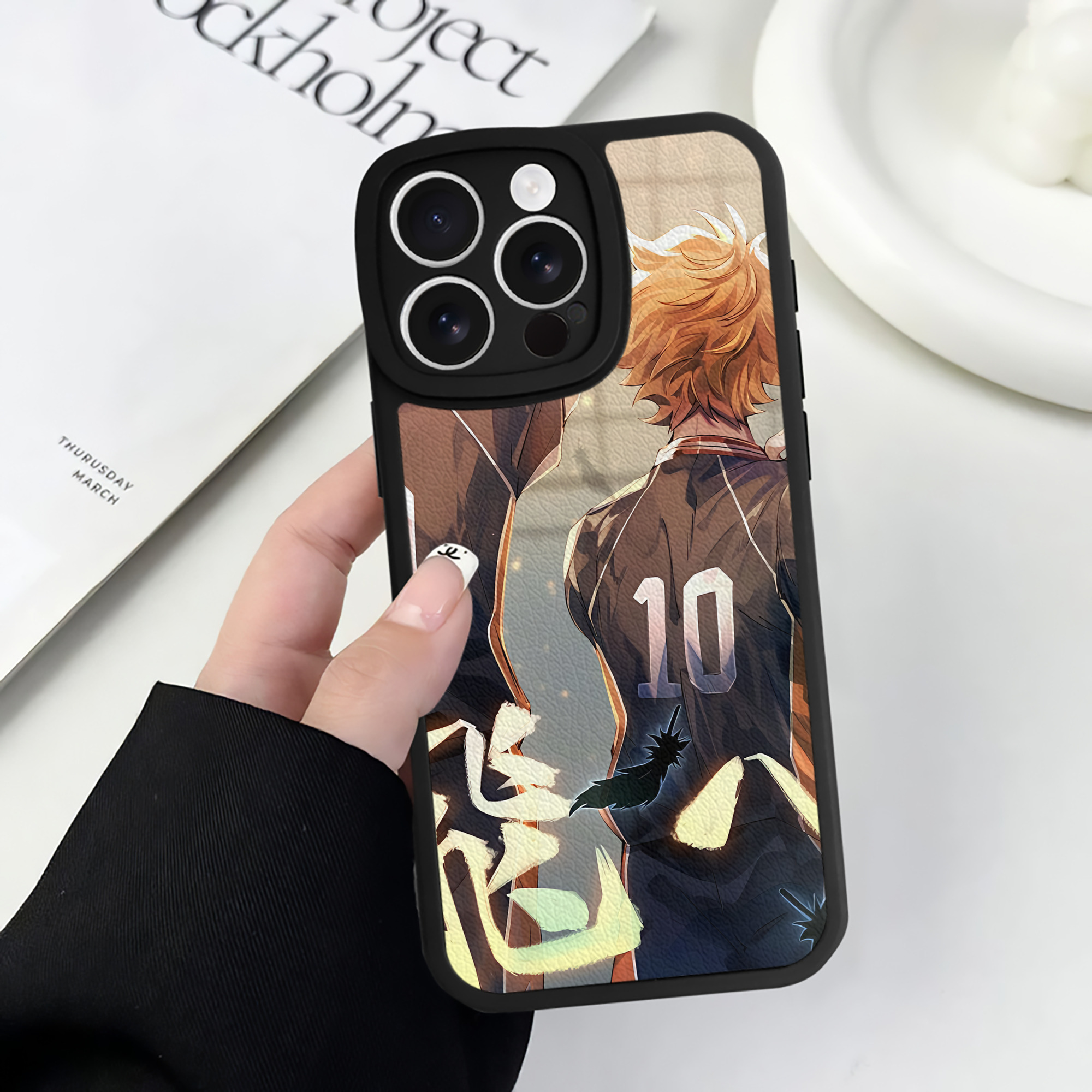 （画像用） ハイキュー!! Haikyu!! 【iPhone 16シリーズ対応】シリコンスマホケース（レザー調） 材質：シリコン